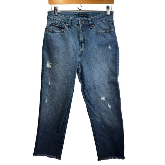 SINCERELY JULES High Rise  Raw Hem Distressed Denim Jeans Women's 7/28 - Picture 1 of 7